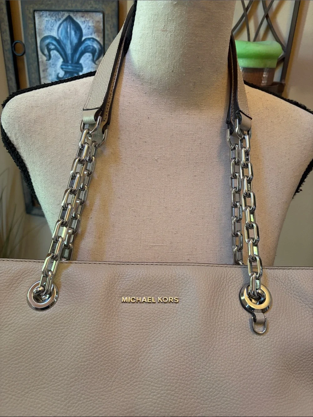 Michael Kors Jet Set Tote with Silver Chain Handle